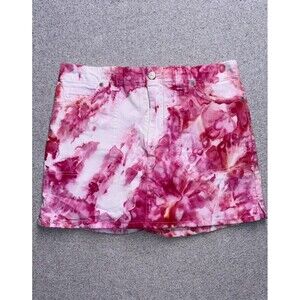 Gloria Vanderbilt Petite Pink Tie-Dye Skort Women’s Size 10 Petite